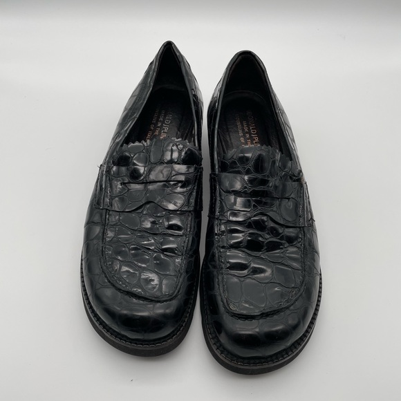 Donald J. Pliner women’s croc embossed black Hope slip on loafer in size 8 - Picture 3 of 10